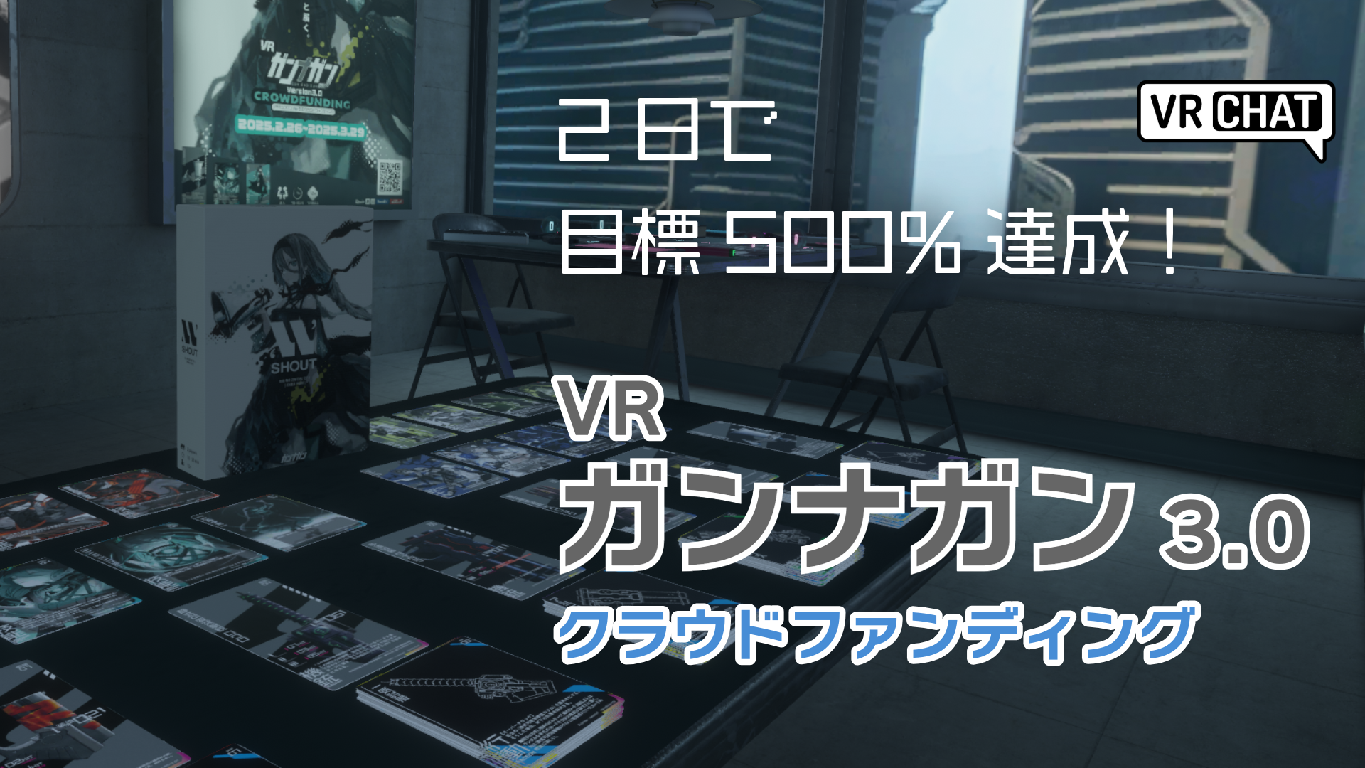2日で目標500%達成！VRガンナガン3.0クラウドファンディング