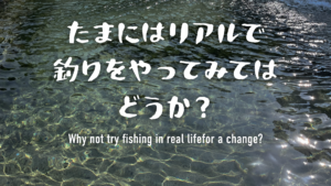 たまにはリアルで釣りをやってみてはどうか？