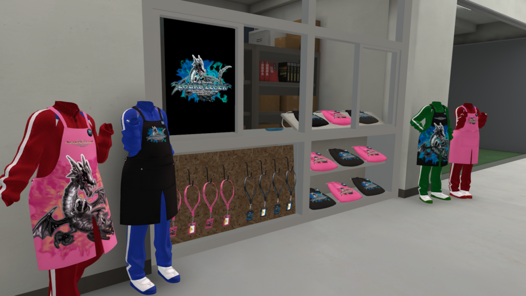 家庭科のドラゴンの製品展示