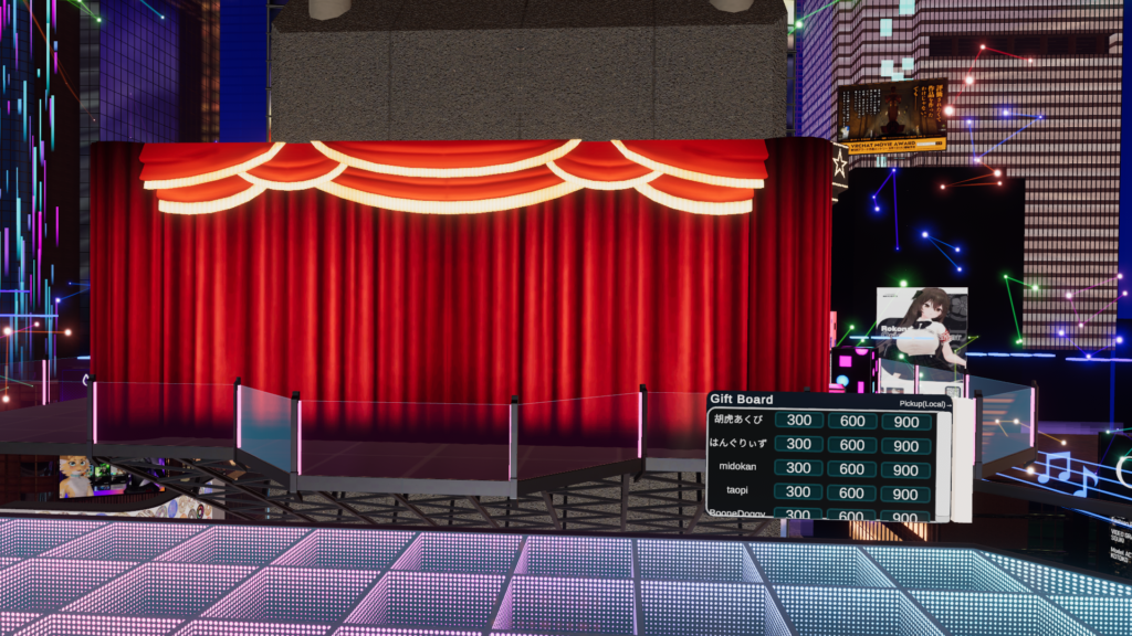 VRChatコミュニティとのコラボイベントのステージ